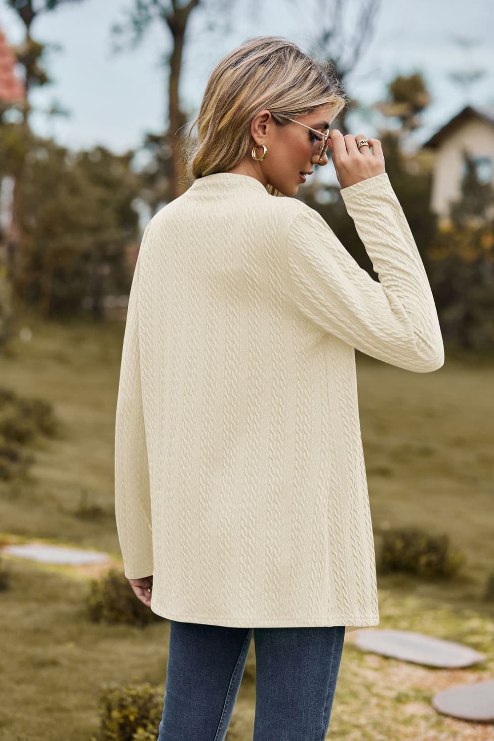 Honeybee Mumford's Open Front Long Sleeve Cardigan