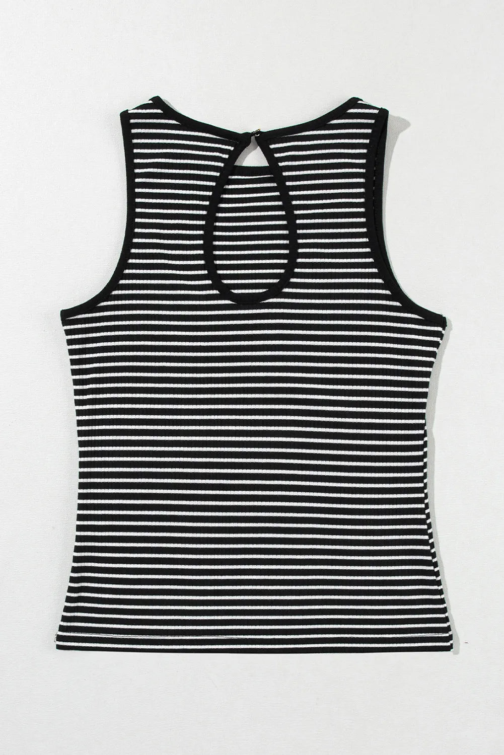 Honeybee Mumford's Cutout Striped Round Neck Tank