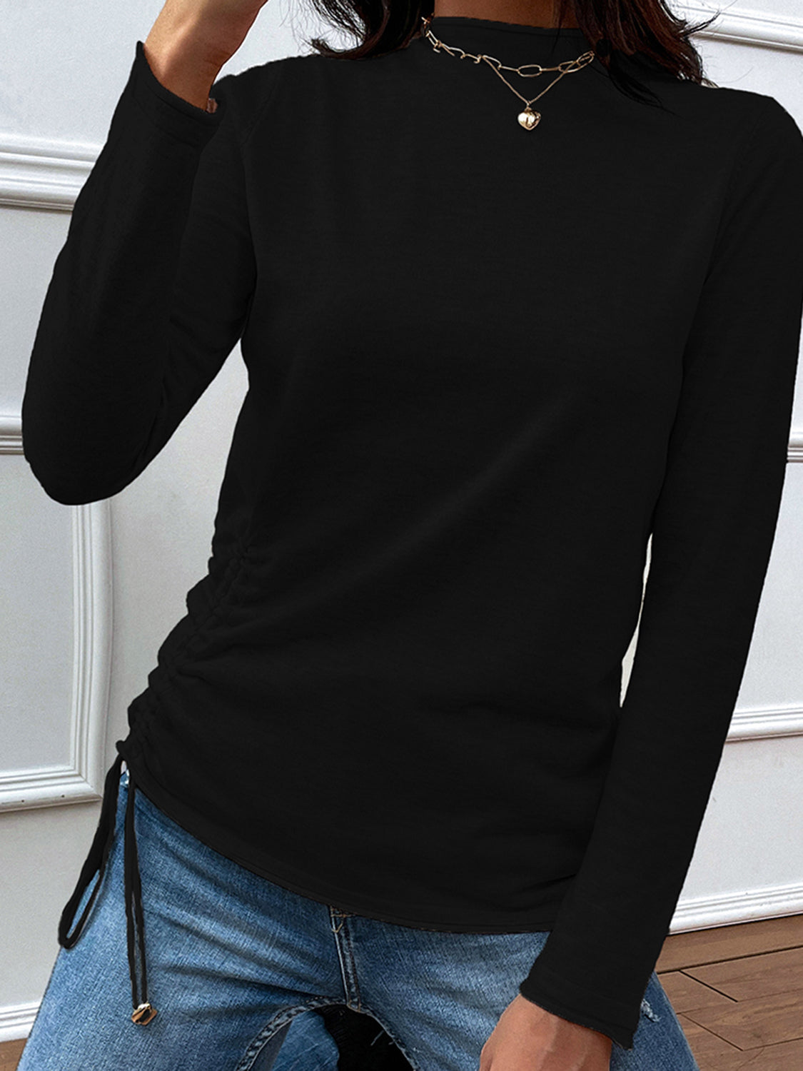 Honeybee Mumford's Mock Neck Long Sleeve Knit Top