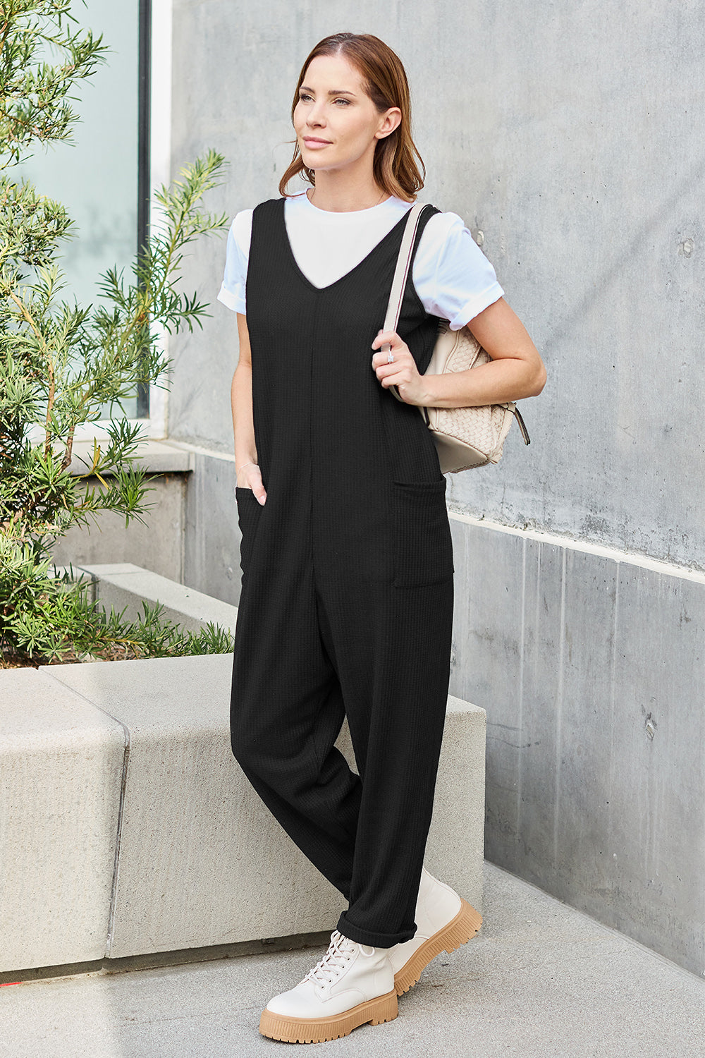 Honeybee Mumford's Full Size Sleeveless Straight Jumpsuit