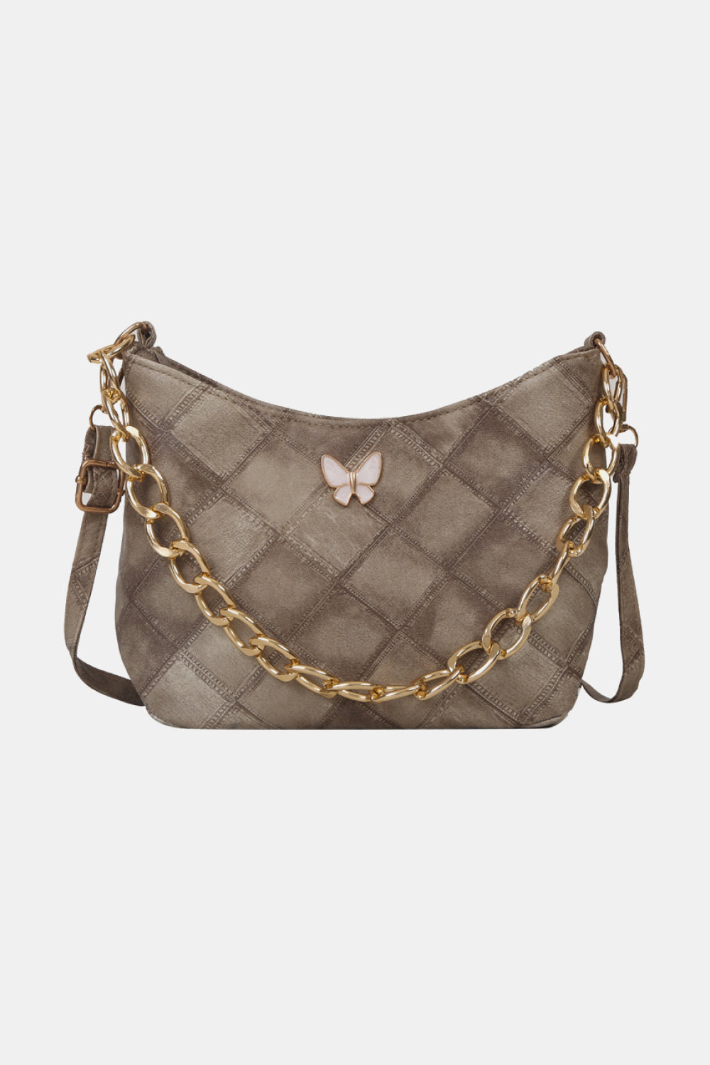 Honeybee Mumford's Butterfly Decor Leather Shoulder Bag