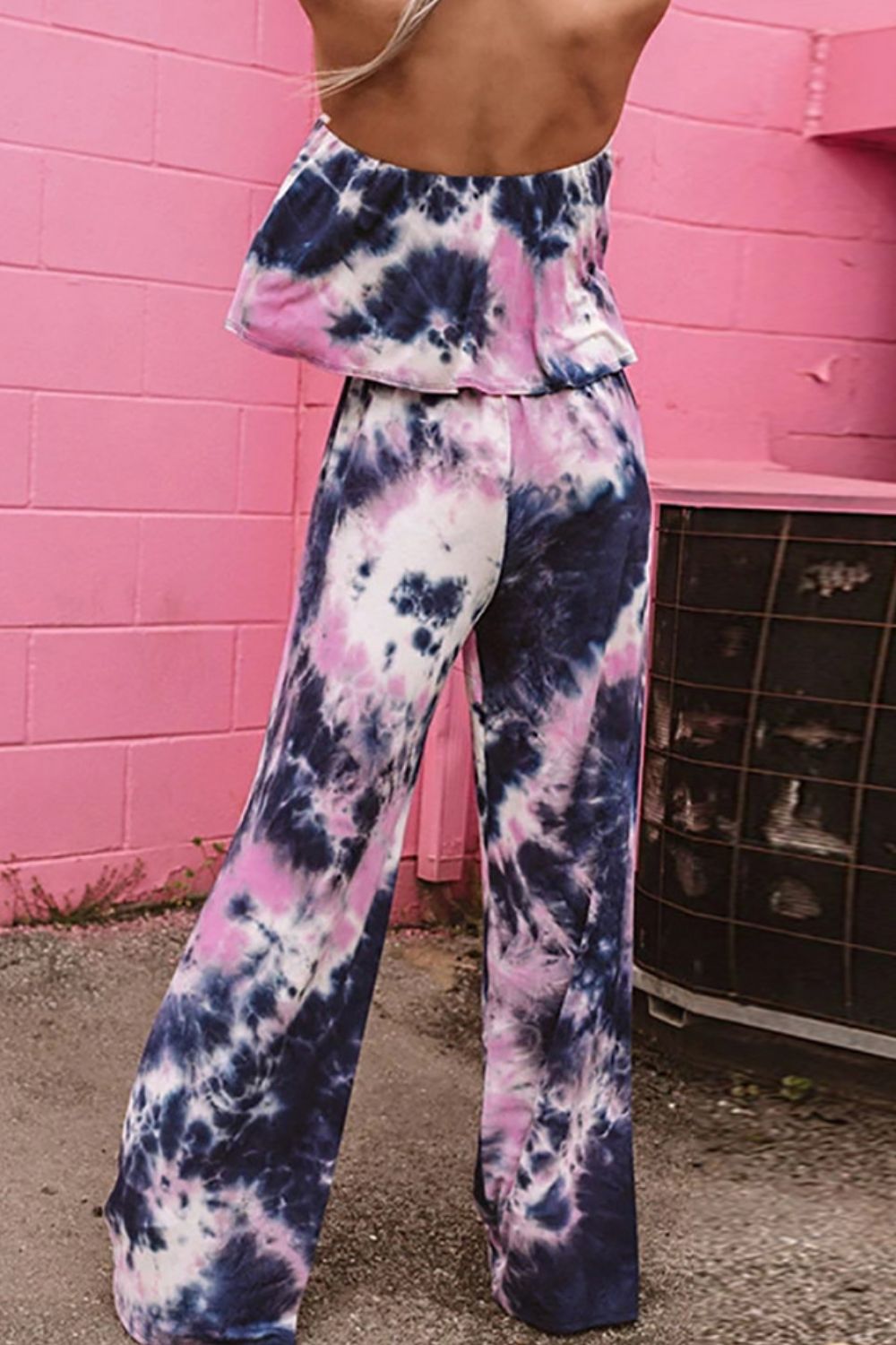 Honeybee Mumford's Tie-Dye Layered Strapless Jumpsuit