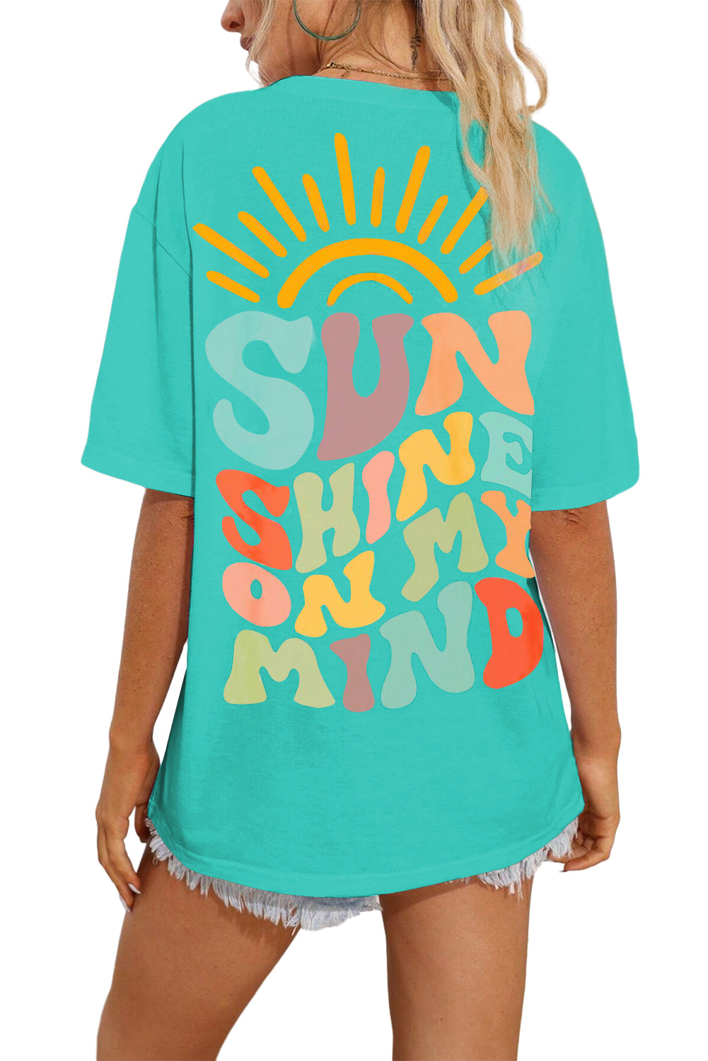 Honeybee Mumford's Mint Green SUNSHINE ON MY MIND Graphic Tee