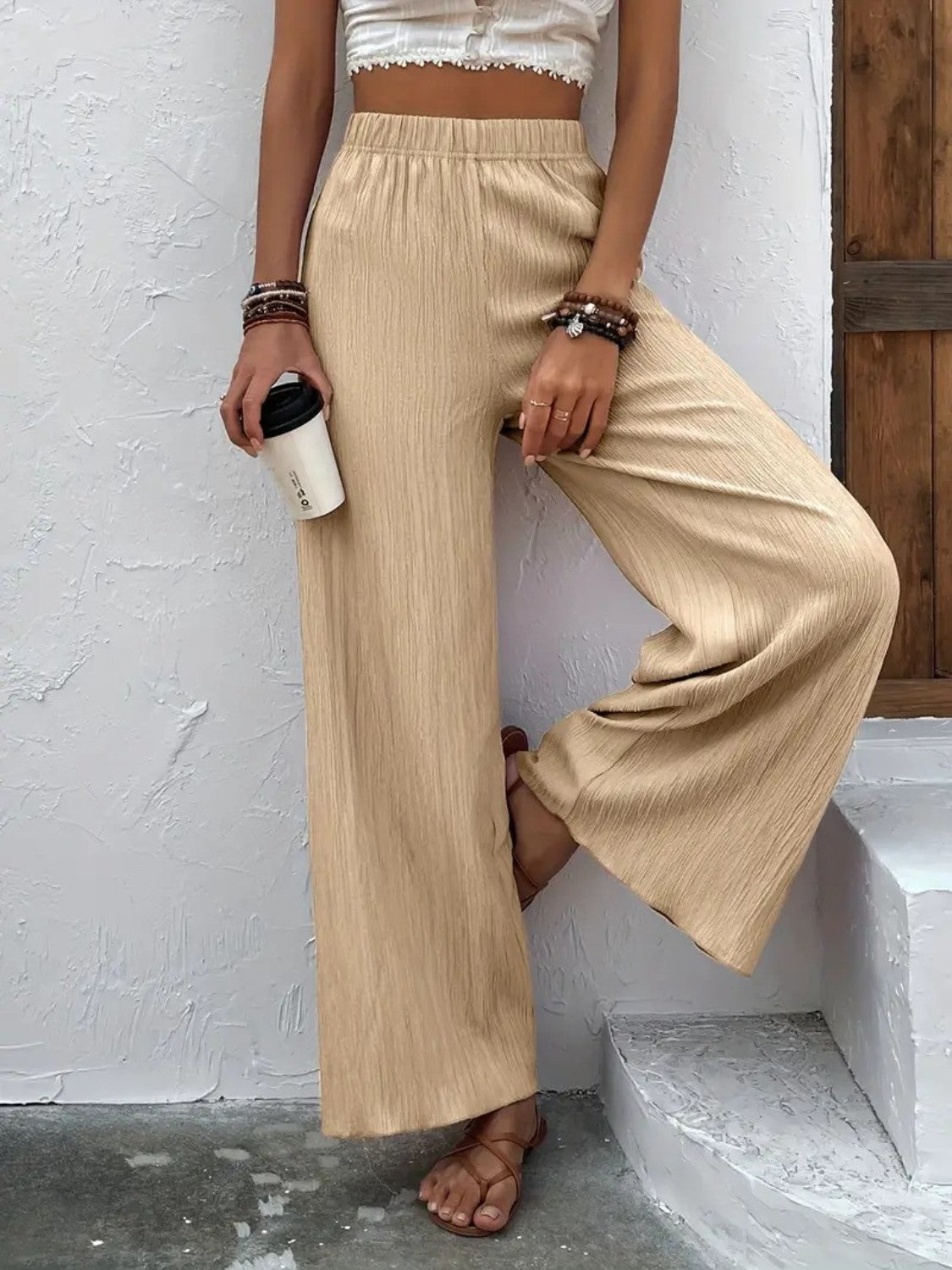 Honeybee Mumford's Full Size High Waist Wide Leg Pants