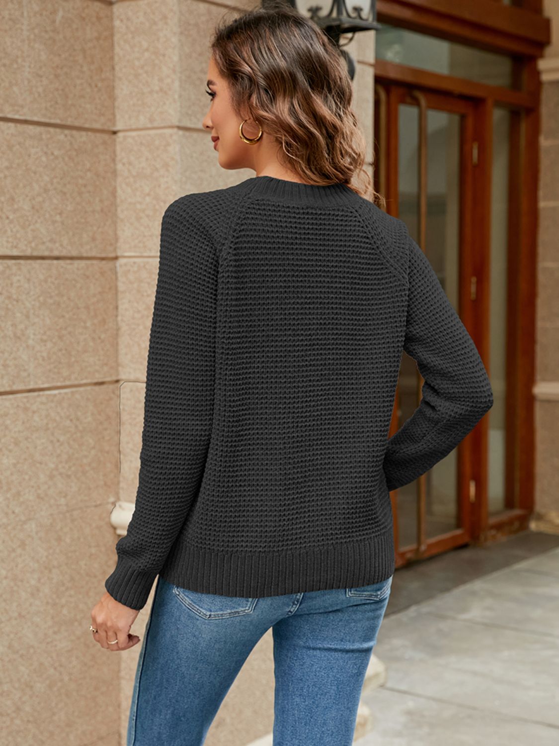 Honeybee Mumford's Round Neck Sleeve Sweater