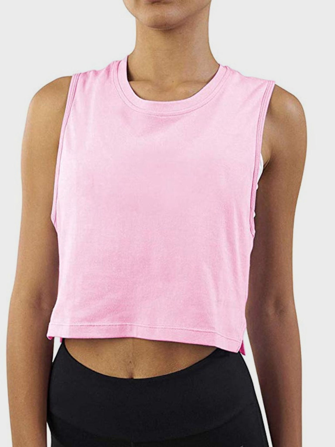 Honeybee Mumford's Round Neck Cropped Tank