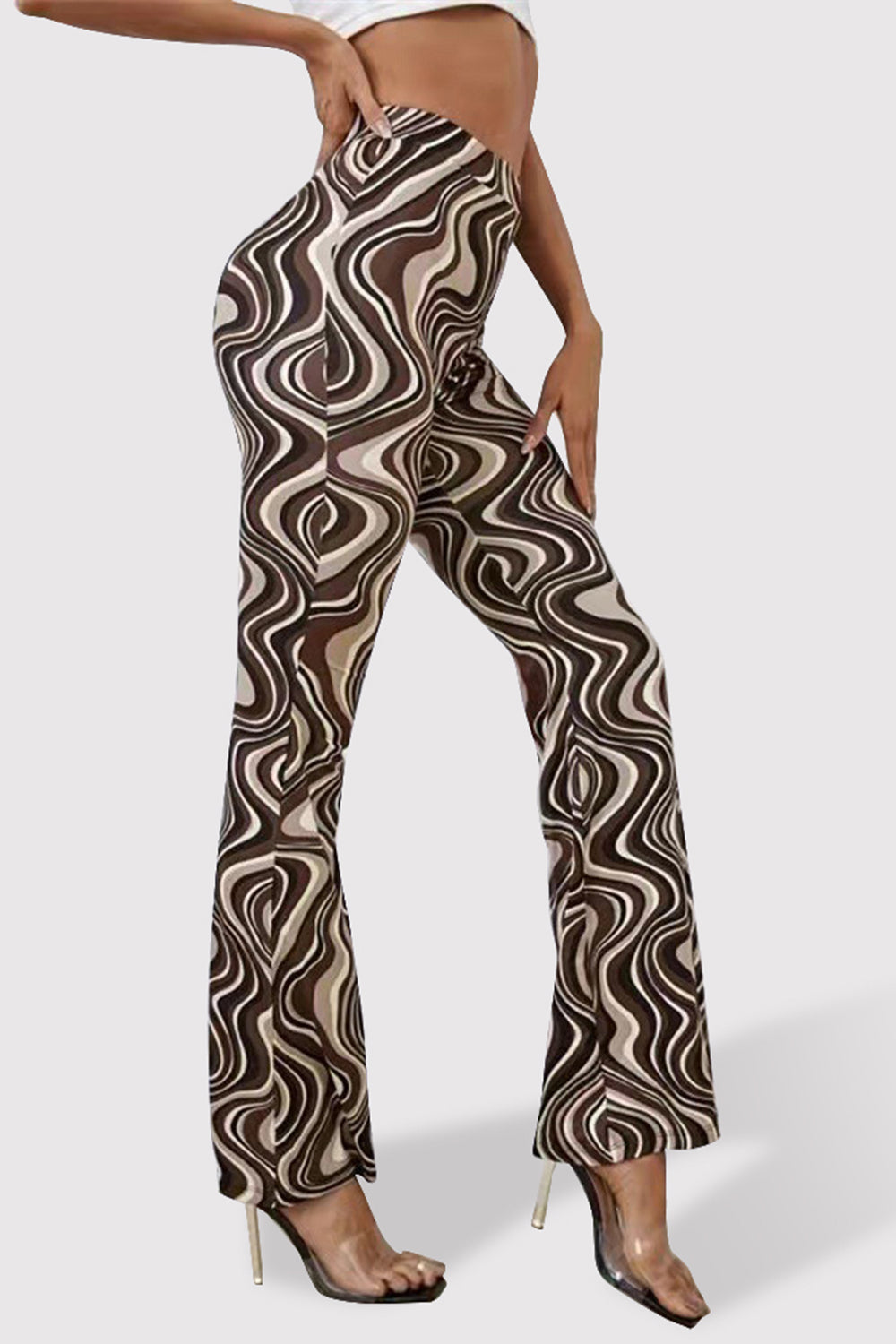 Honeybee Mumford's Printed High Waist Flare Pants