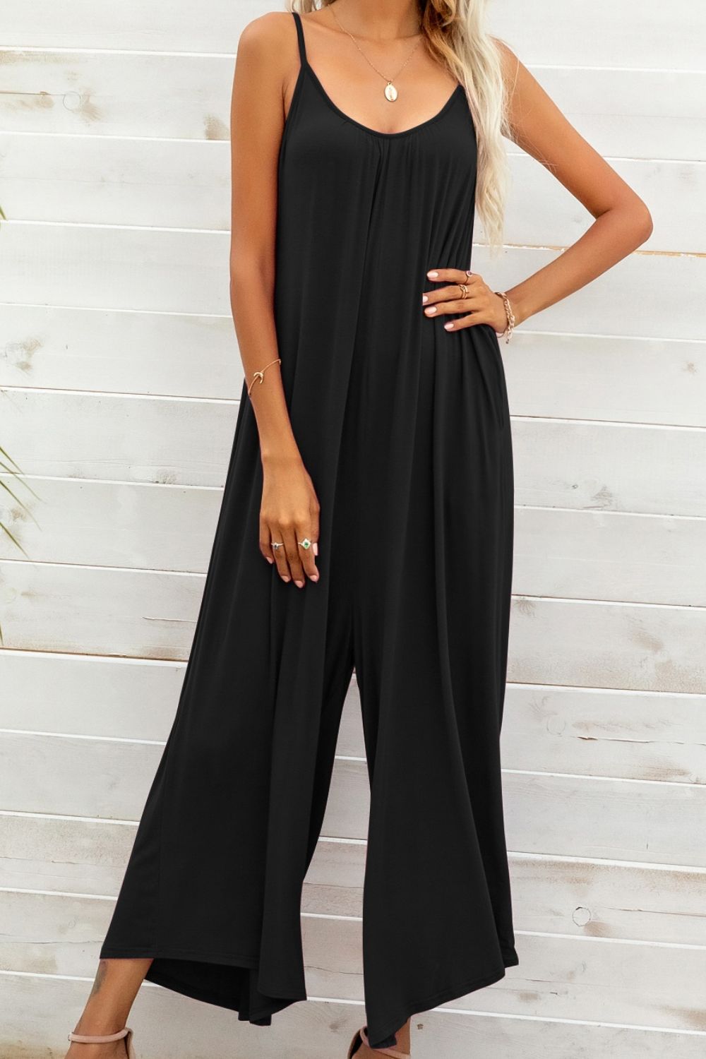 Honeybee Mumford's Spaghetti Strap Scoop Neck Jumpsuit