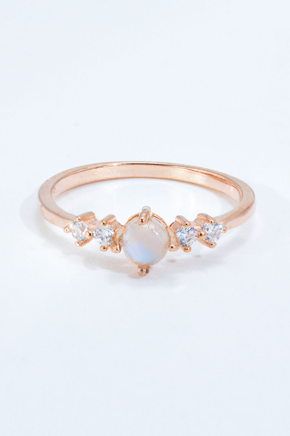 Honeybee Mumford's Natural Moonstone and 18K Rose Gold-Plated Ring