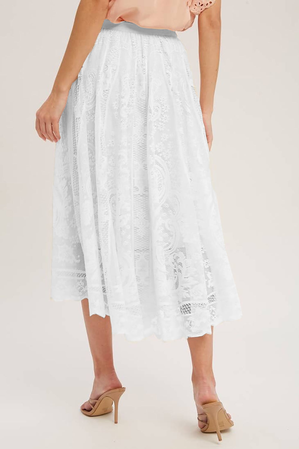 Honeybee Mumford's Lace High Waist Midi Skirt