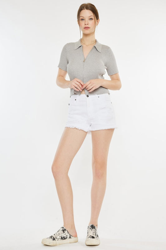 Honeybee Mumford's Raw Hem Distressed Denim Shorts