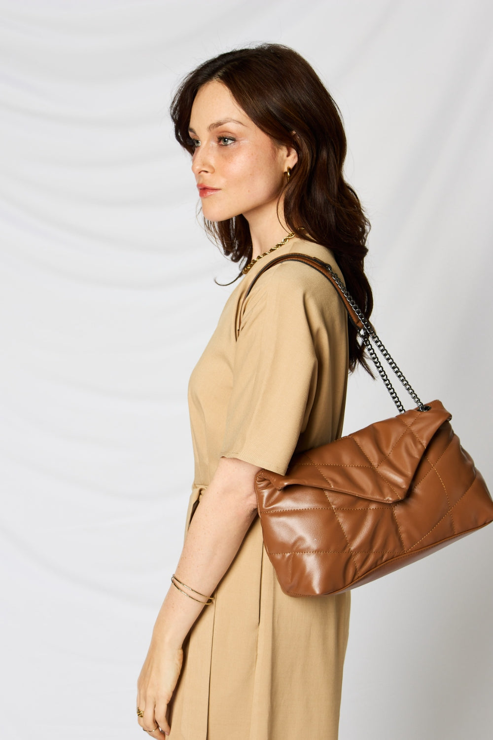 Honeybee Mumford's Leather Chain Handbag