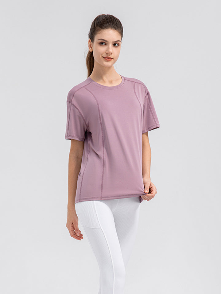 Honeybee Mumford's Round Neck Short Sleeve Active Top