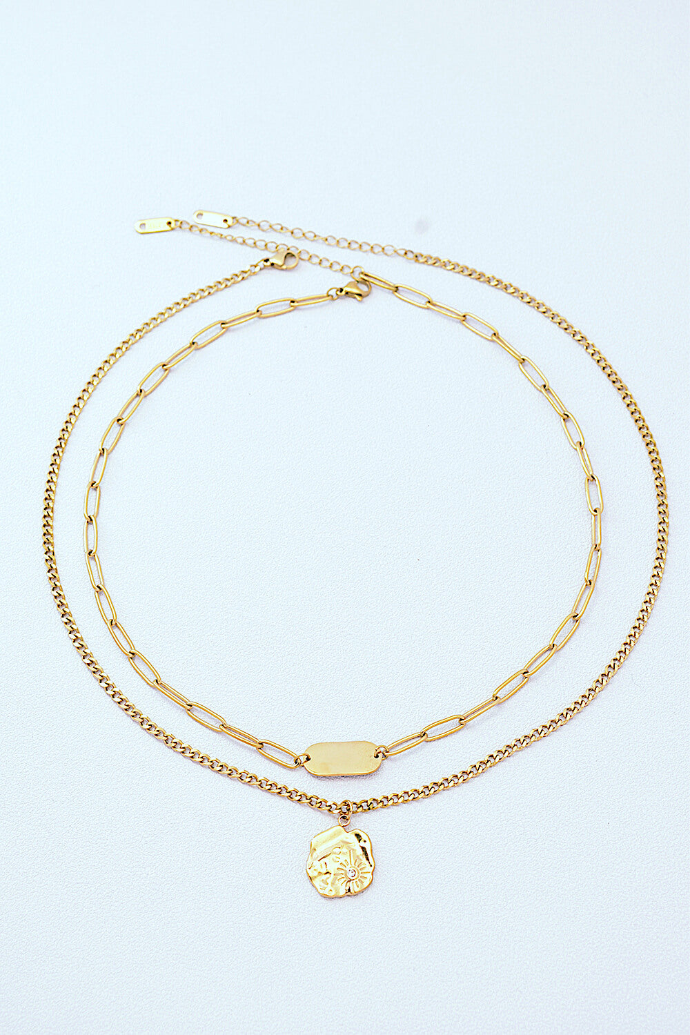 Honeybee Mumford's Gold-Plated Double-Layered Pendant Necklace