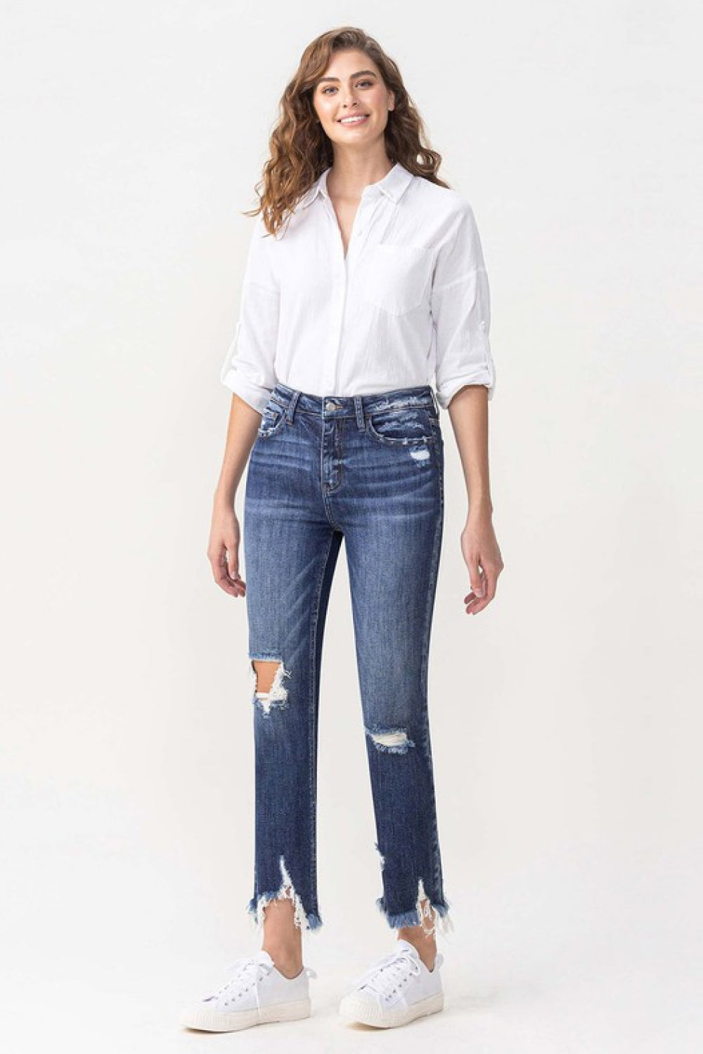 Honeybee Mumford's Full Size High Rise Crop Straight Leg Jeans