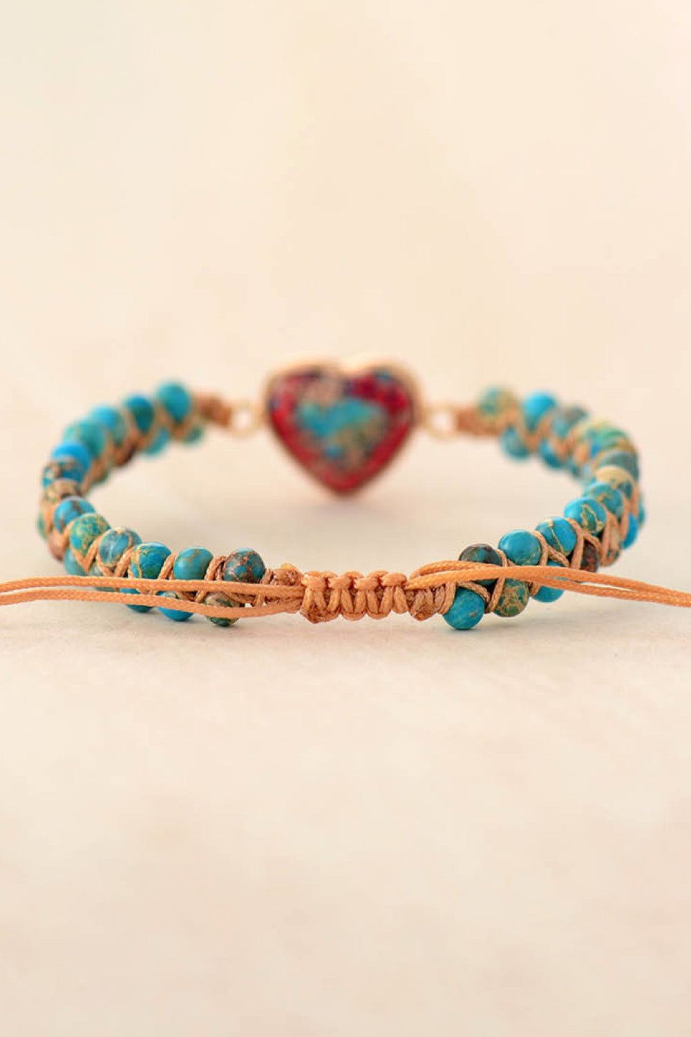 honeybee Mumford's Heart Shape Natural Stone Bracelet