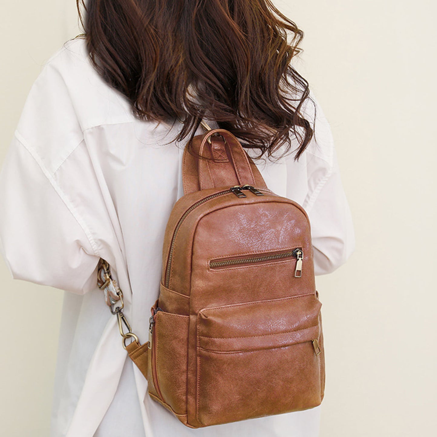 honeybee Mumford's Medium Leather Backpack