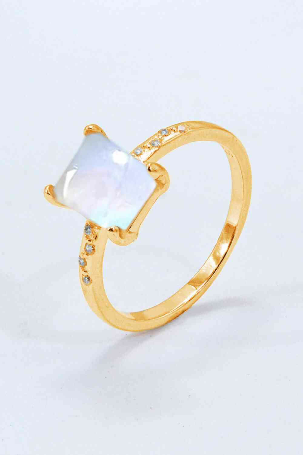 Honeybee Mumford's Square Moonstone Ring