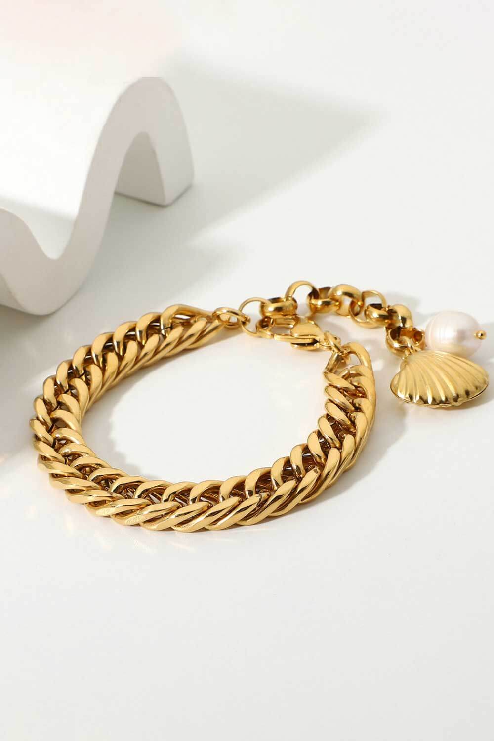 honeybee Mumford's 18K Gold-Plated Curb Chain Bracelet