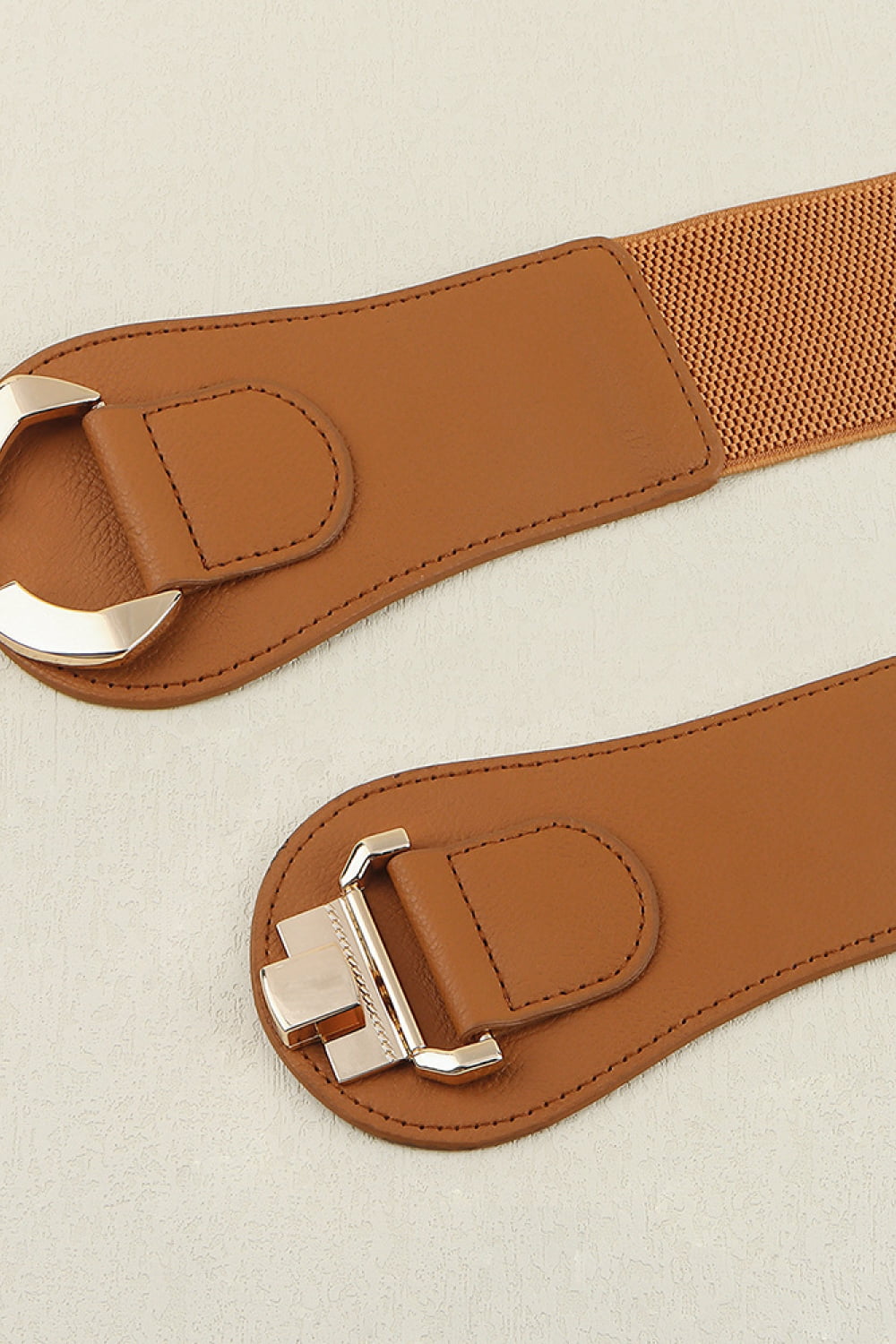 Honeybee Mumford's Tan or Black Buckle Elastic Belt