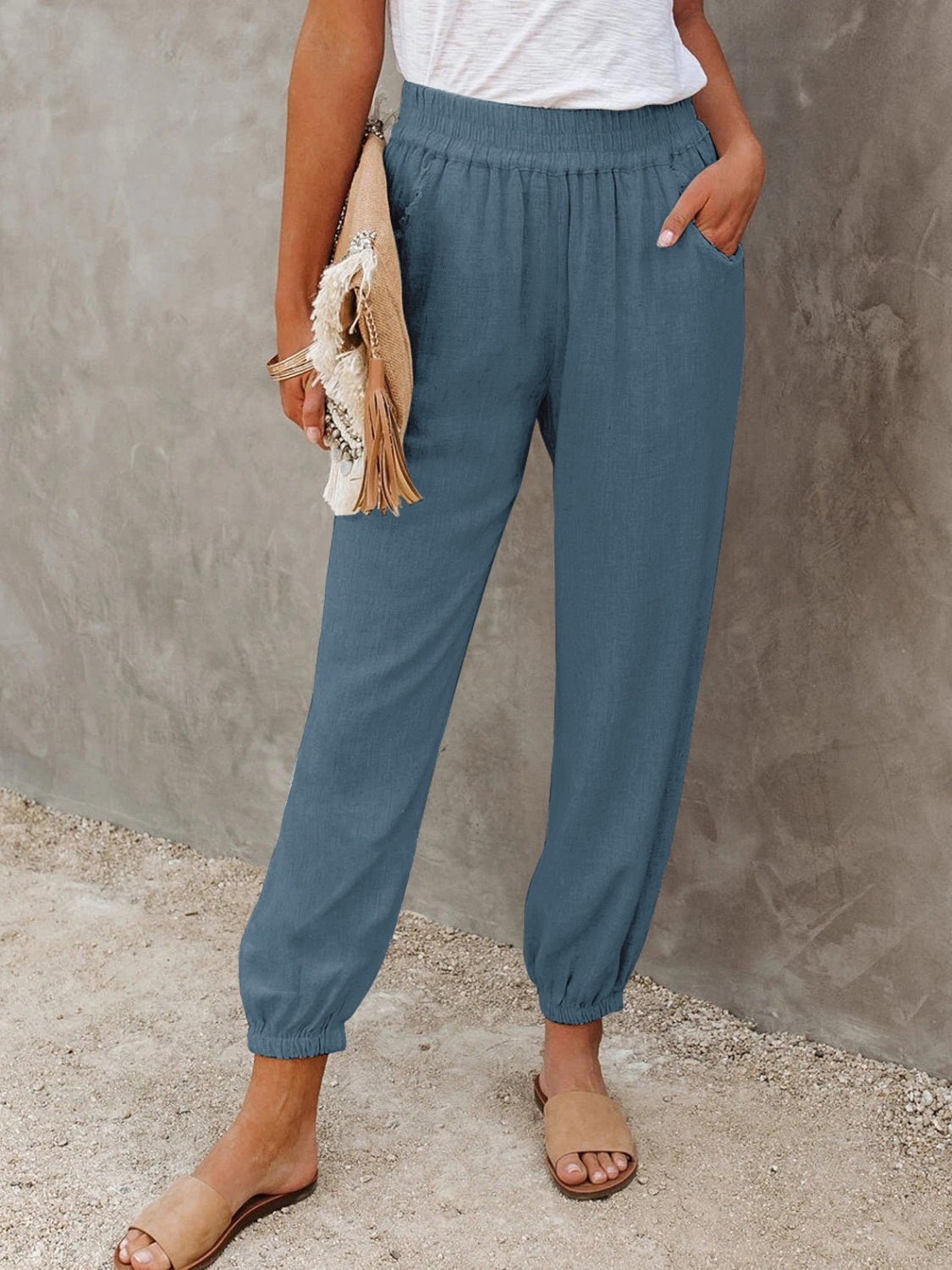 Honeybee Mumford's High Waist Cropped Pants