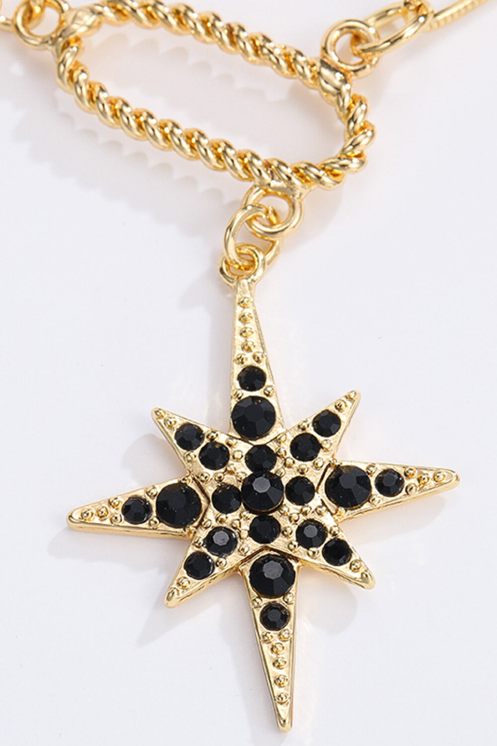 honeybee Mumford's Star and Moon Rhinestone Necklace