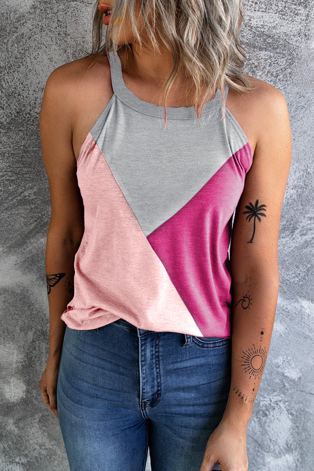 Honeybee Mumford's Color Block Grecian Neck Tank