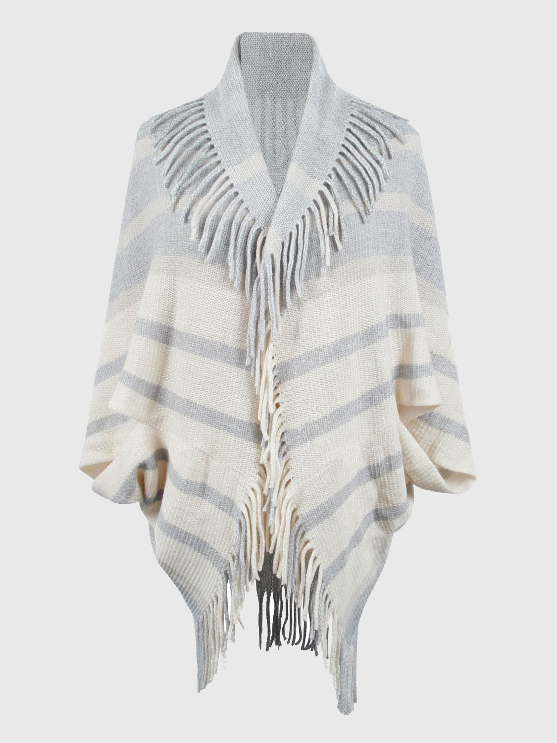 Honeybee Mumford's Fringe Detail Open Front Poncho