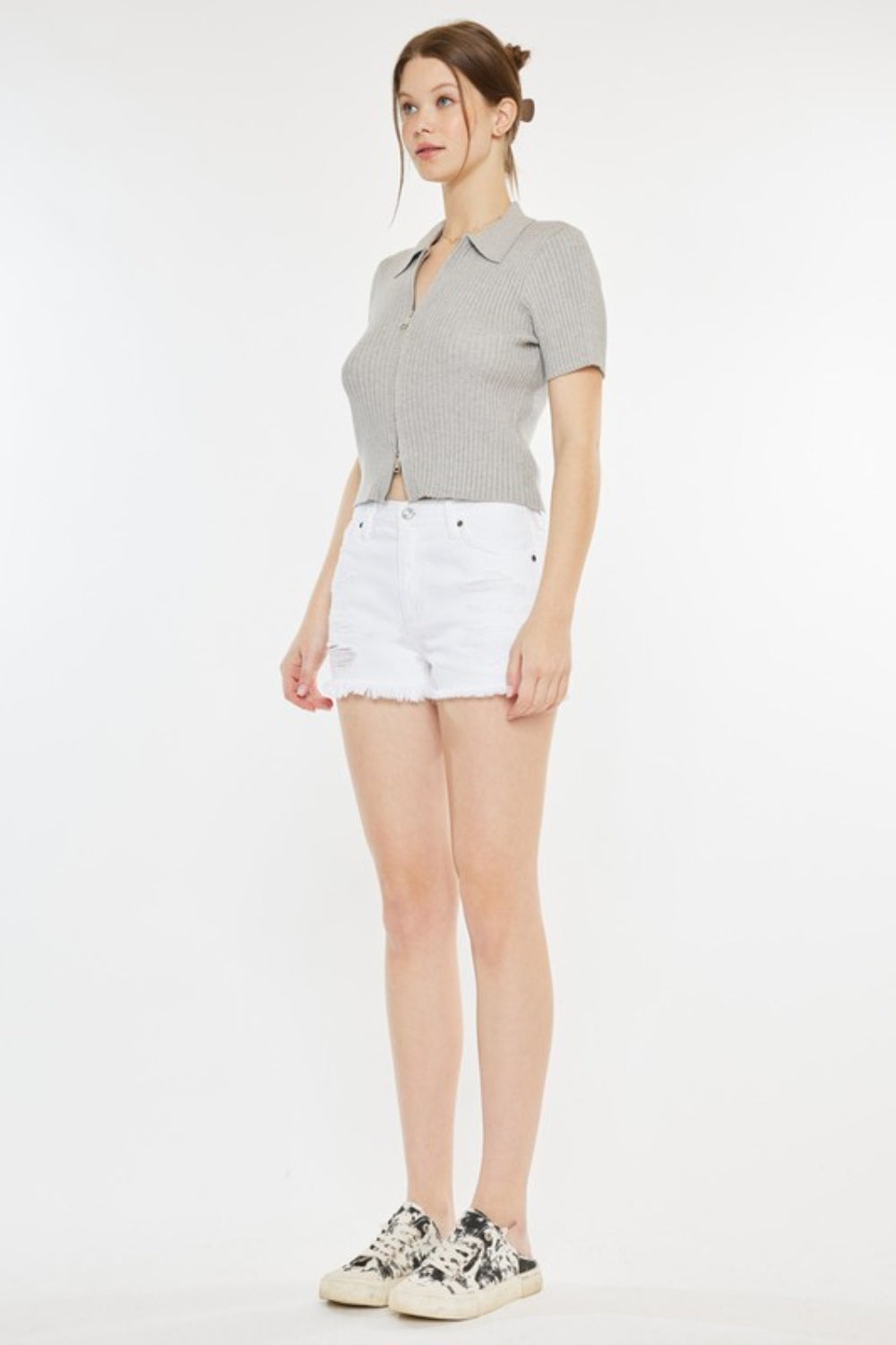 Honeybee Mumford's Raw Hem Distressed Denim Shorts