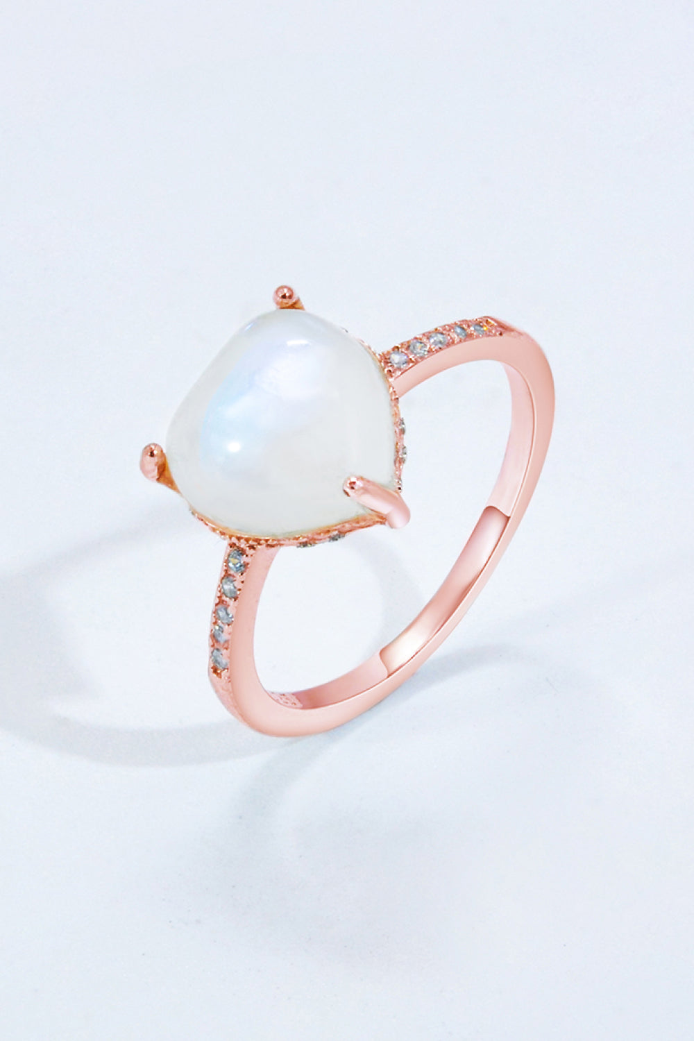 Honeybee Mumford's Heart-Shaped Natural Moonstone Ring