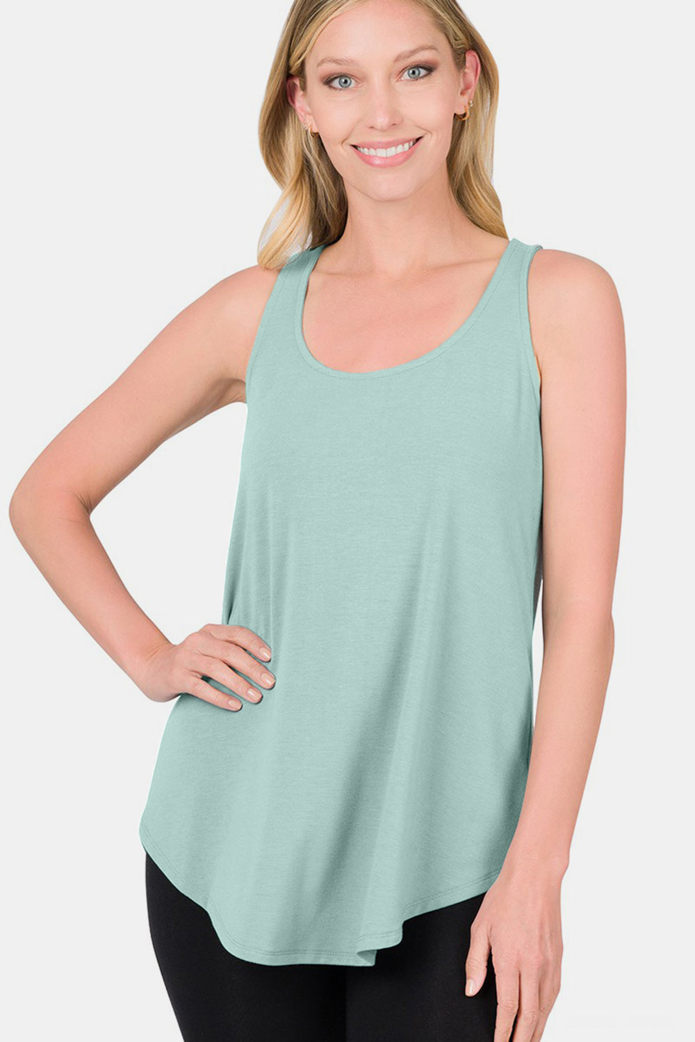 Honeybee Mumford's Round Neck Curved Hem Tank