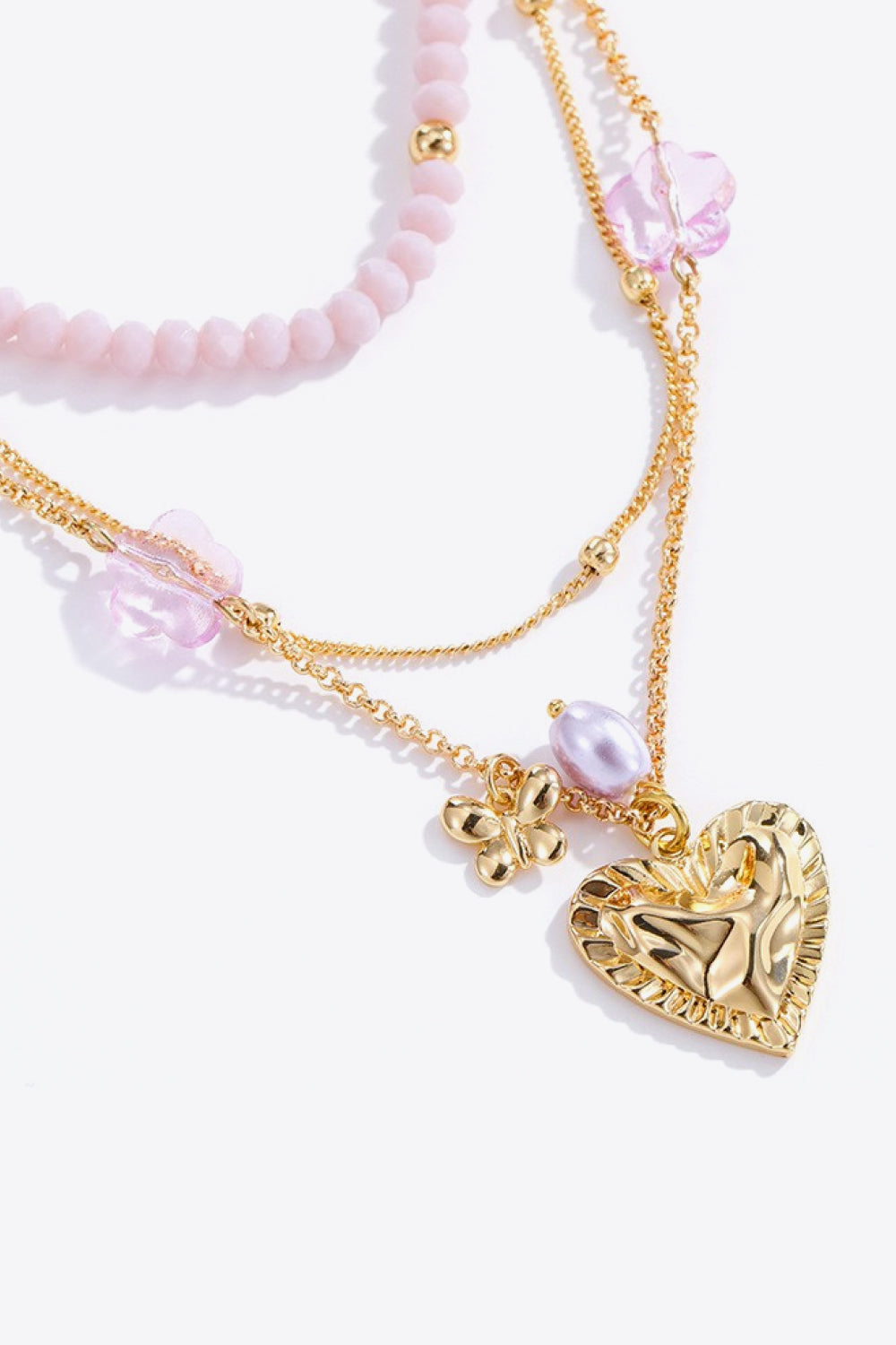 Honeybee Mumford's Heart Pendant Layered Necklace