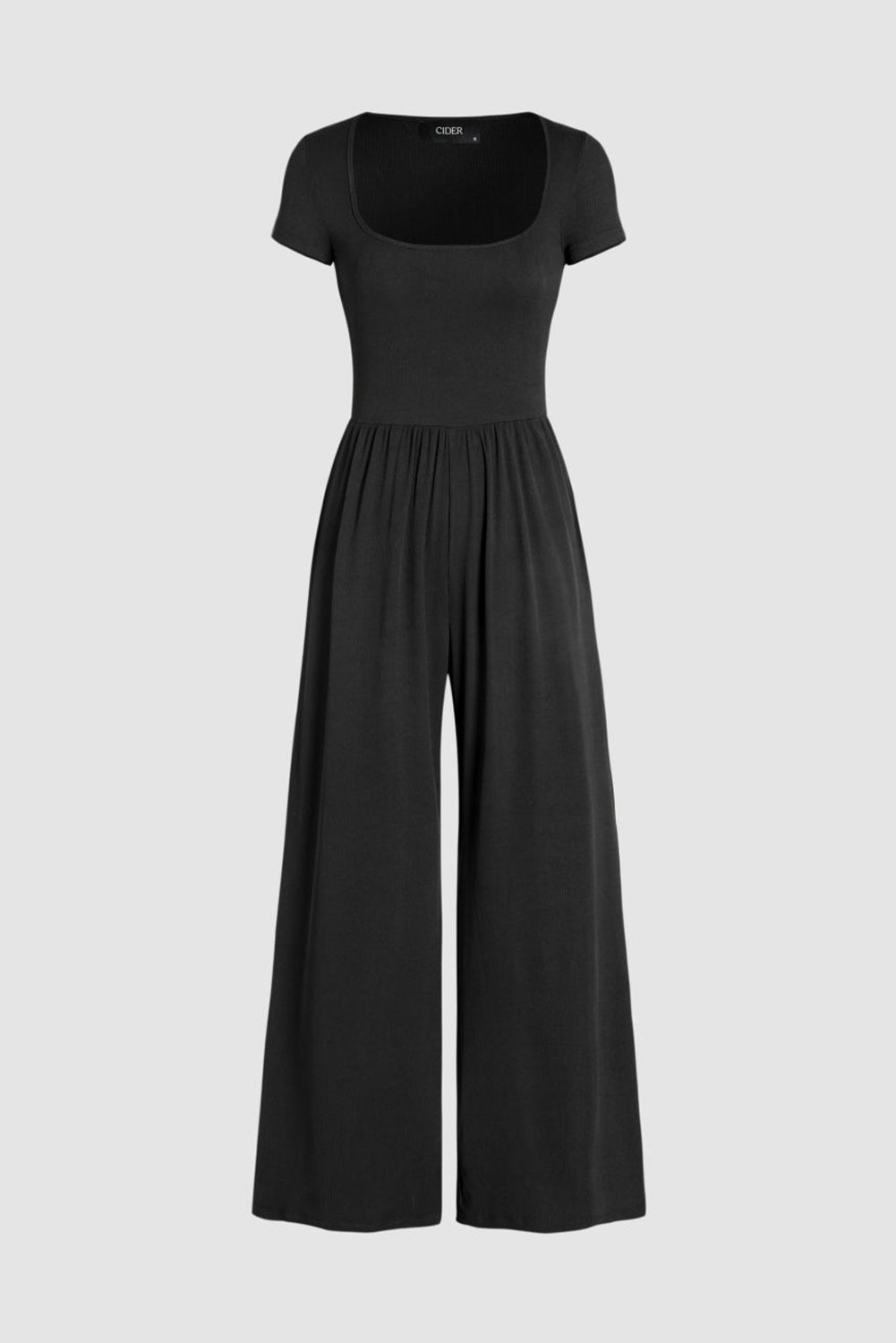 Honeybee Mumford's Square Neck Short Sleeve Wide Leg Jumpsuit