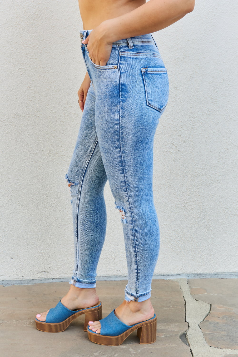 Honeybee Mumford's Full size High Rise Distressed Skinny Jeans