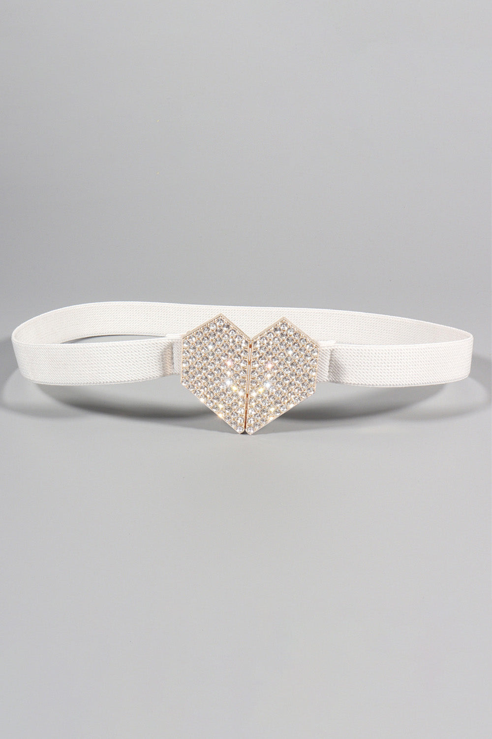 Honeybee Mumford's Rhinestone Heart Buckle Elastic Belt