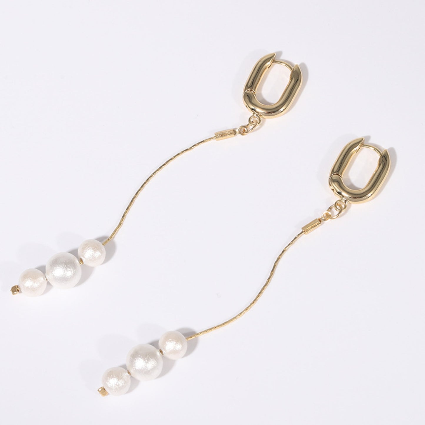 honeybee Mumford's Gold-Plated Pearl Bar Earrings