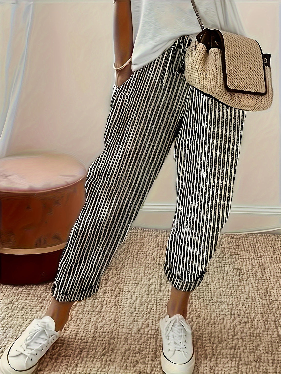 Honeybee Mumford's Striped Pants with Pockets