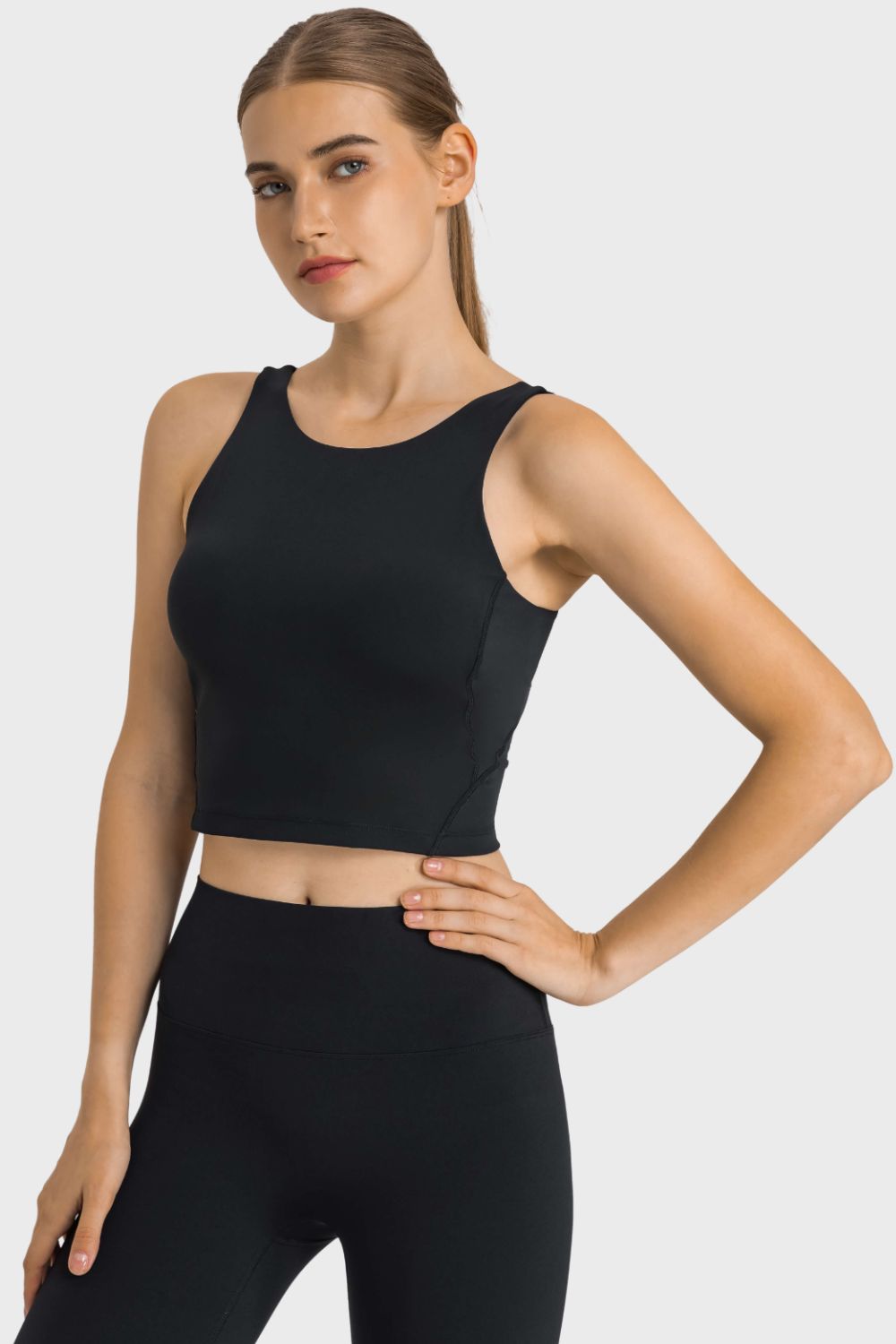 Honeybee Mumford's Feel Like Skin Highly Stretchy Cropped Sports Tank