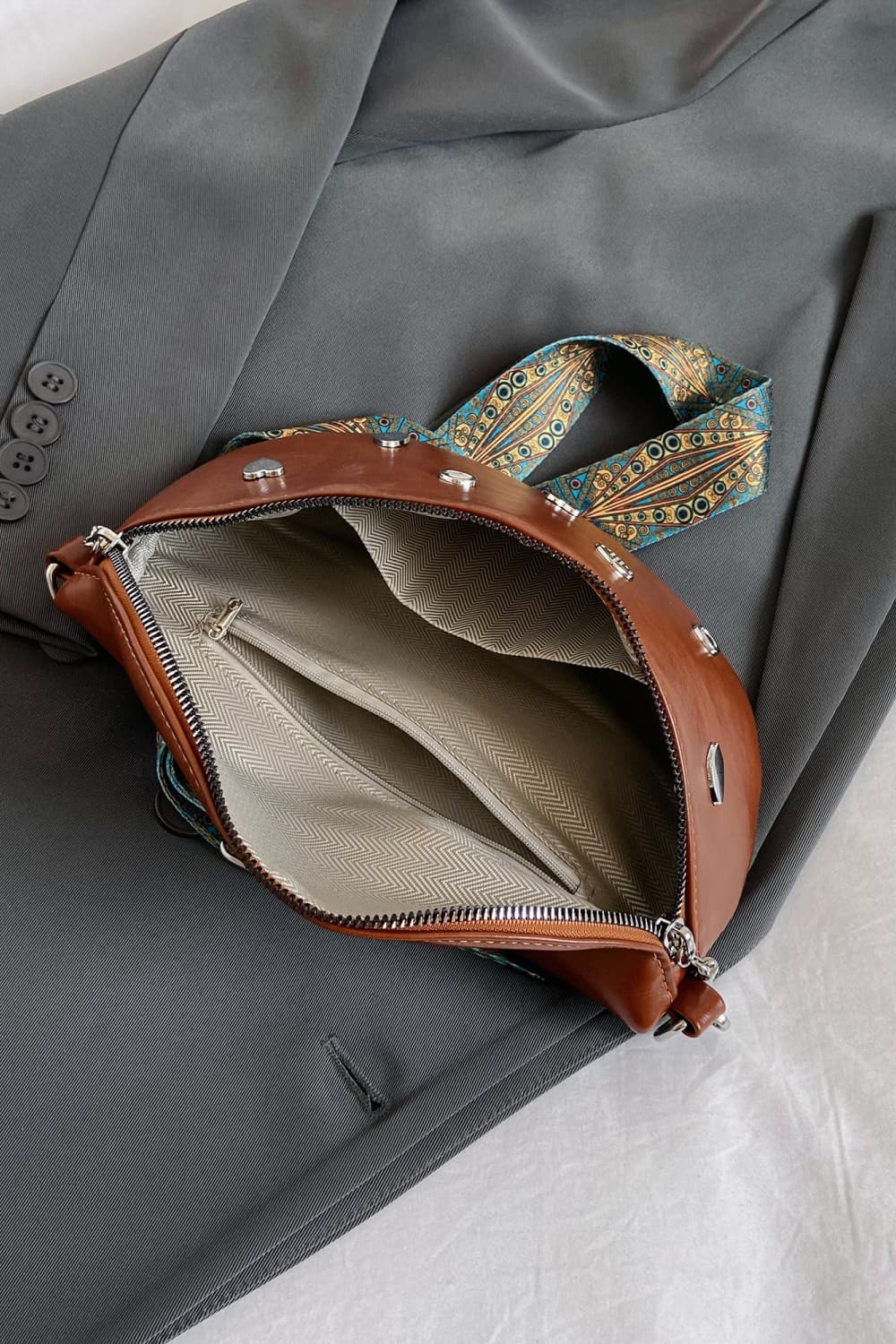 honeybee Mumford's Leather Sling Bag