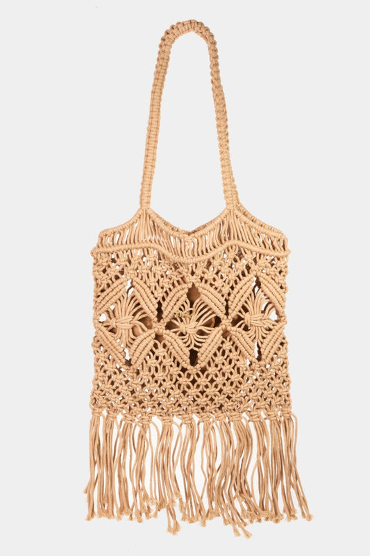 Honeybee Mumford's Woven Handbag with Tassel