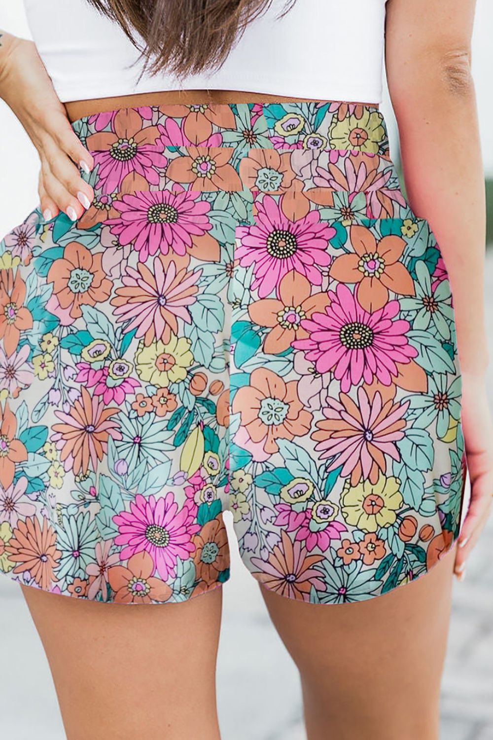 Honeybee Mumford's Floral Elastic Waist Shorts