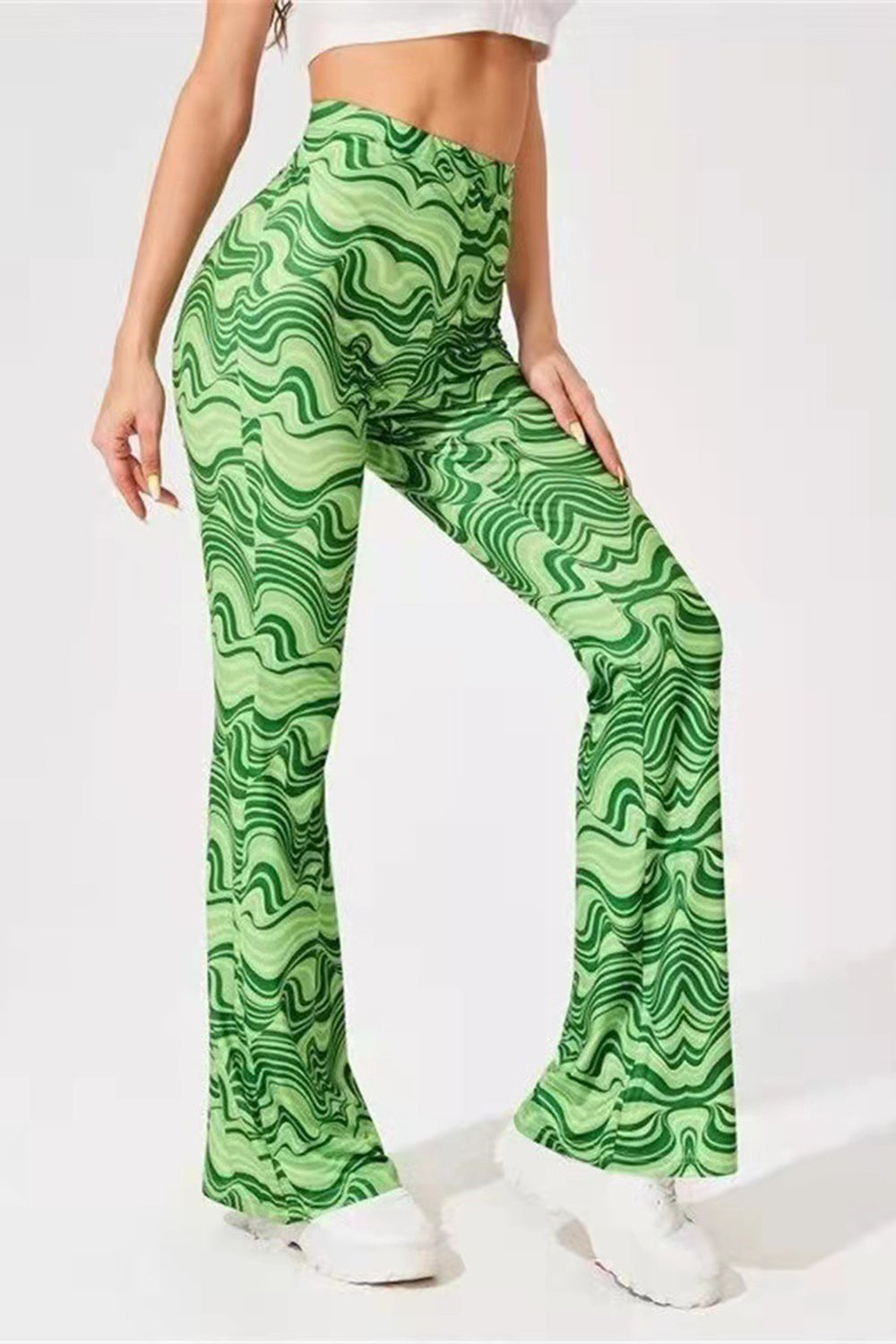 Honeybee Mumford's Printed High Waist Flare Pants