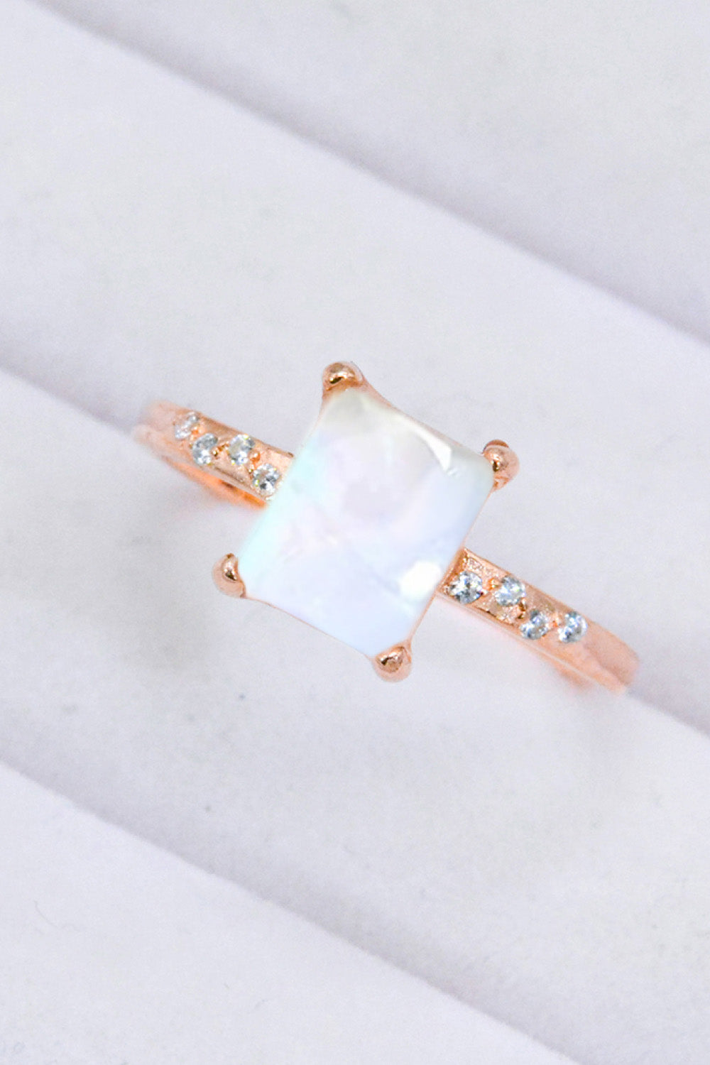 Honeybee Mumford's Square Moonstone Ring