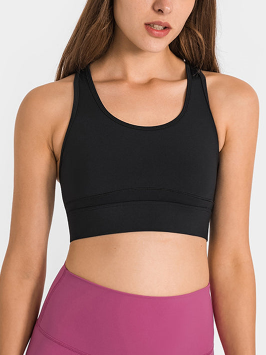 Honeybee Mumford's Double Take Round Neck Racerback Cropped Tank