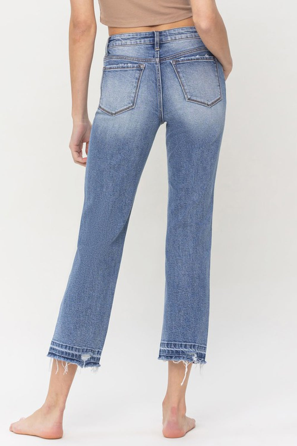 Honeybee Mumford's Full Size Lena High Rise Crop Straight Jeans