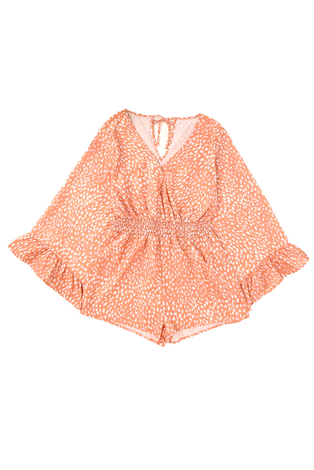 Honeybee Mumford's Orange Animal Spotted Print Romper