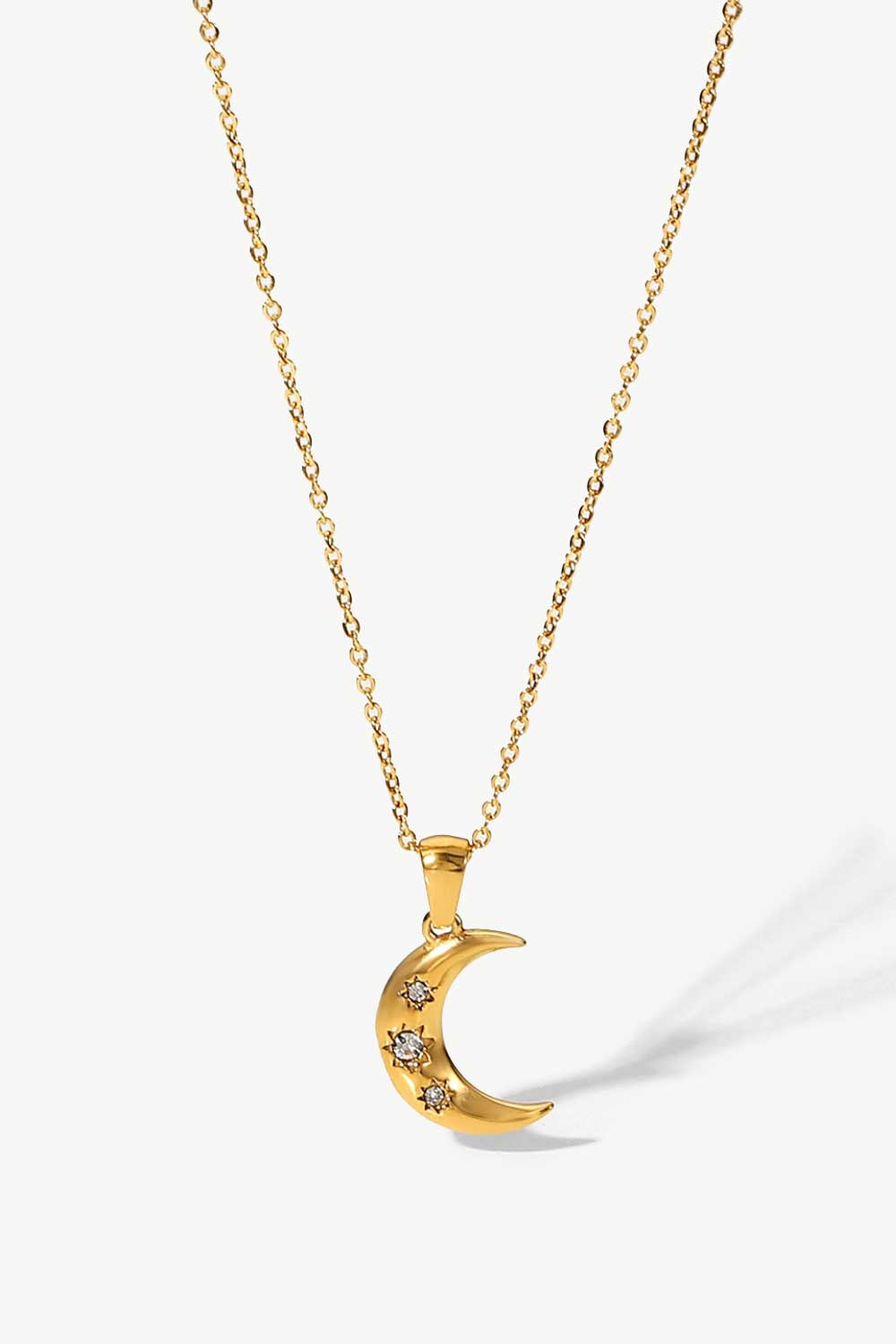 Honeybee Mumford's 18K Gold Plated Moon Pendant Necklace