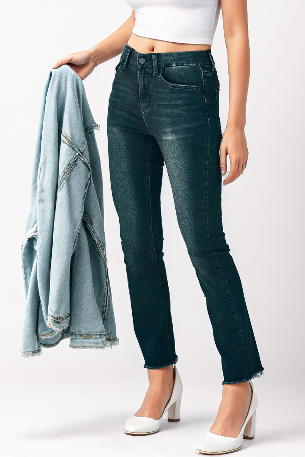 Honeybee Mumford's Mid-Rise Waist Skinny Jeans with Pockets