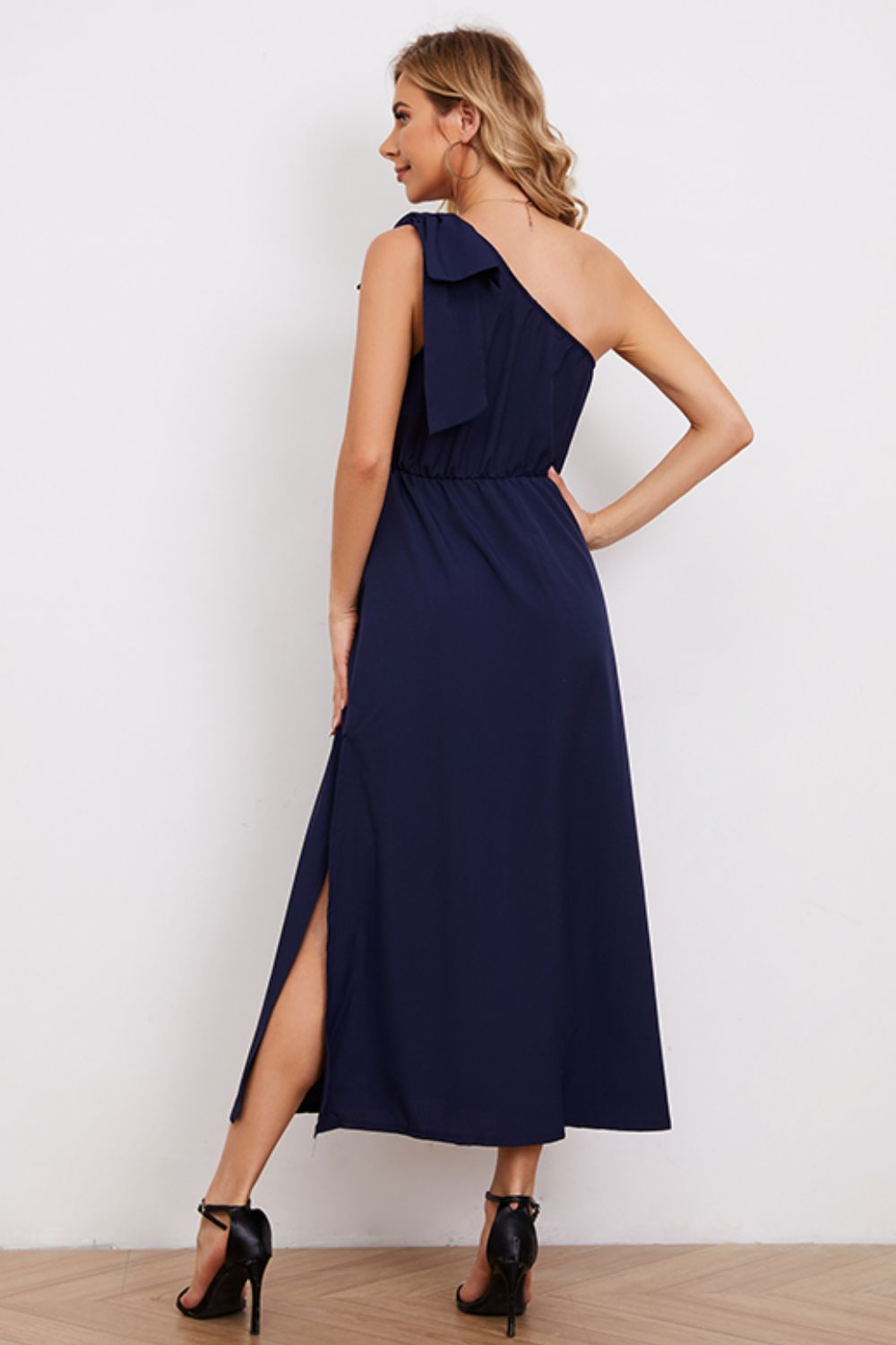 Honeybee Mumford's One-Shoulder Sleeveless Slit Dress