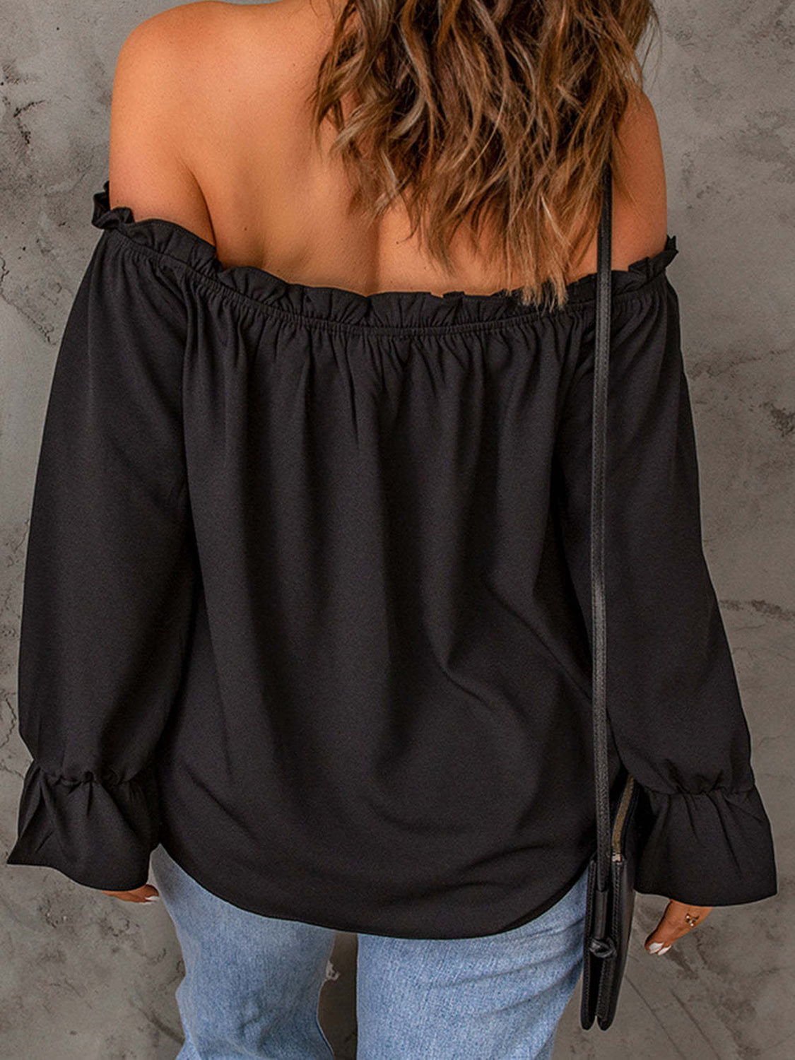 Honeybee Mumford's Off-Shoulder Flounce Sleeve Blouse